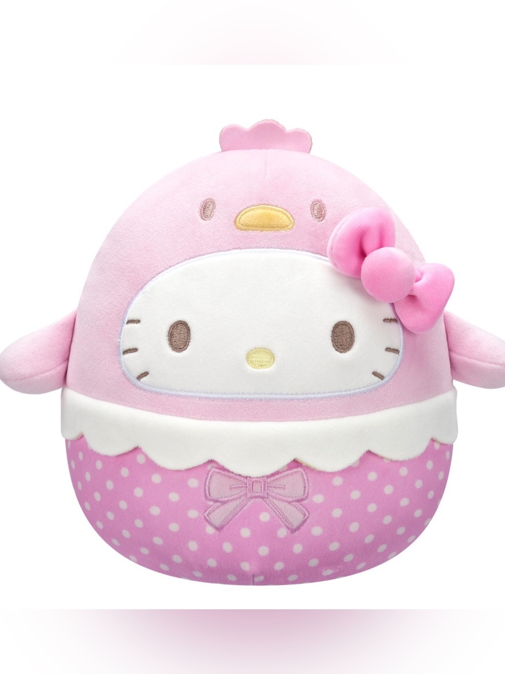 Hello Kitty Pink Polka Dot Bow Plush Toy